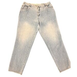 Elisabeth Liz Claiborne Jeans Womens 22 Light Blue Excellent Acid Wash Mom Jeans